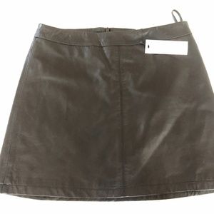 cupcakes and cashmere black leather mini skirt NWT